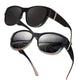 🕶️👓 Sconto del 50%! Attenzione, portatori di occhiali: questi occhiali da sole oversize si infilano facilmente sopra i vostri occhiali da vista e vi faranno sembrare una star del cinema, senza costose clip-on e senza dover armeggiare con le lenti!
