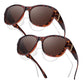 🕶️👓 Sconto del 50%! Attenzione, portatori di occhiali: questi occhiali da sole oversize si infilano facilmente sopra i vostri occhiali da vista e vi faranno sembrare una star del cinema, senza costose clip-on e senza dover armeggiare con le lenti!