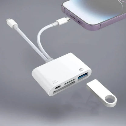 Più compri, più regali + Spedizione Gratis!💾🔌 Lettore di schede di memoria USB-C 3-in-1 – SCONTO DEL 50%! Legge schede SD, microSD e CF – plug & play, trasferimento veloce. 🔥📱
