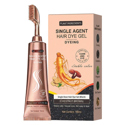 🌿 50% DI SCONTO PER TEMPO LIMITATO! Gel tinta capelli a singolo agente con pettine incorporato.