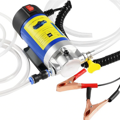 🚗⚡ Pompa olio e cambio 12V/24V con motore in rame – Portatile, potente e completa di tubi e custodia