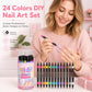 📢📢50% DI SCONTO !!⏰️ Set di 24 pennarelli doppia punta per nail art