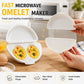 🍳Cuociomelette e Cuociuova 2 in 1 per Microonde 🥚 | Cottura Rapida, Superficie Facile da Pulire | Compatto, 4 Colori