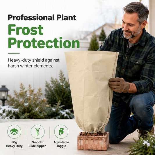 🌱 50% SCONTO – Protezione Piante dal Gelo | Tessuto non tessuto traspirante 80g | Protegge dal ghiaccio, neve e freddo | Resistente ai raggi UV | Per piante da giardino, in vaso e da balcone