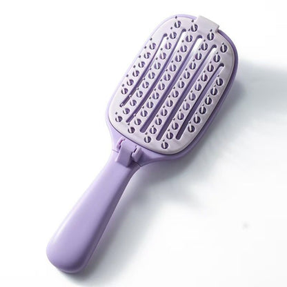 💇 Spazzola Pieghevole Autopulente e Ventilata per Capelli