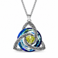 💎 Collana con Nodo Celtico e Pietra Natale a Cuore 💖 | Ciondolo in Zircone con Catena Regolabile 45+5cm ✨ | Regalo Romantico e Simbolico per Lei (12 Mesi Portafortuna) 🎁🪢