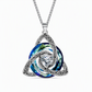 💎 Collana con Nodo Celtico e Pietra Natale a Cuore 💖 | Ciondolo in Zircone con Catena Regolabile 45+5cm ✨ | Regalo Romantico e Simbolico per Lei (12 Mesi Portafortuna) 🎁🪢