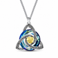 💎 Collana con Nodo Celtico e Pietra Natale a Cuore 💖 | Ciondolo in Zircone con Catena Regolabile 45+5cm ✨ | Regalo Romantico e Simbolico per Lei (12 Mesi Portafortuna) 🎁🪢