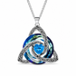 💎 Collana con Nodo Celtico e Pietra Natale a Cuore 💖 | Ciondolo in Zircone con Catena Regolabile 45+5cm ✨ | Regalo Romantico e Simbolico per Lei (12 Mesi Portafortuna) 🎁🪢