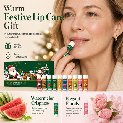 🎄 50% OFF! Set 10 Balsami Labbra Natalizi