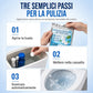 Confezione da 20 compresse effervescenti bianche rotonde per deodorare e profumare il vaso del water