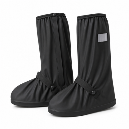 1+1 Gratis! Più compri,SPEDIZIONE GRATUITA！🌧️ Copristivali Impermeabili Alti da Pioggia 👢 Copriscarpe in PVC con Suola Antiscivolo 🛡️ Gambale 42cm e Strisce Riflettenti 🚶‍♂️ | per Moto, Bici e Pendolari 🚴 | Unisex 🥾