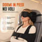 Set di cuscino da viaggio in memory foam integrato e maschera per il sonno oscurante 3D per supporto cervicale durante il viaggio
