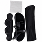 Set di cuscino da viaggio in memory foam integrato e maschera per il sonno oscurante 3D per supporto cervicale durante il viaggio