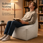 🧺Fodera per sgabello contenitore: riempibile con indumenti, portata 100 kg, cerniera larga, lavabile, 45x45x23 cm