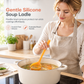 🥣 Mestolo da Cucina in Silicone Morbido per Pentole Antiaderenti 🍲 | Bordo Flessibile Antigraffio e Manico Lungo 30cm 🥄 | Termoresistente, Senza BPA per Zuppe e Salse ✨