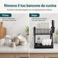 Scolapiatti 2 Livelli Salvaspazio con Vassoio Raccogligocce | Struttura Rinforzata con Portaposate e Ganci | Organizzatore Verticale per Cucina ✨
