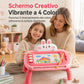 🎨 Lavagna Magnetica e Tavolo da Disegno per Bambini | Schermo a 4 Colori Cancellabile con Gambe Rimovibili | Include Penna Magnetica e 4 Timbri per Gioco Senza Macchie ✏️🐰