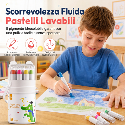 ⏳Offerta a tempo limitato al 50%⏰ Pastelli e pastelli a olio lavabili per bambini😇🎨