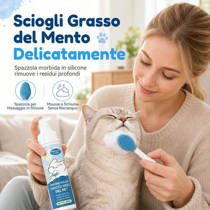 🐶🐱Mousse Detergente Delicata per Mento di Cani e Gatti – Ingredienti Sicuri e Facile da Usare ✨