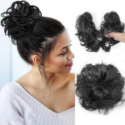 Accessorio per capelli con chignon e fermaglio laterale spettinato