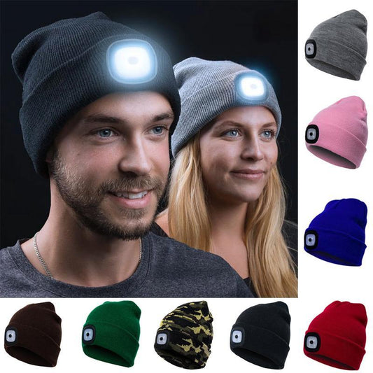 🎄Cappello berretto invernale lavorato a maglia con LED