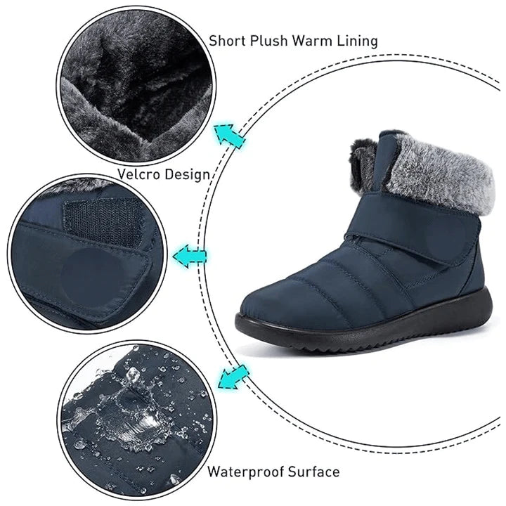 Stivali Invernali Donna GURGER - Impermeabili, Con Pelliccia Interna, Tacco 5 Cm, Nero - Foto 4